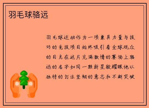 羽毛球骆远